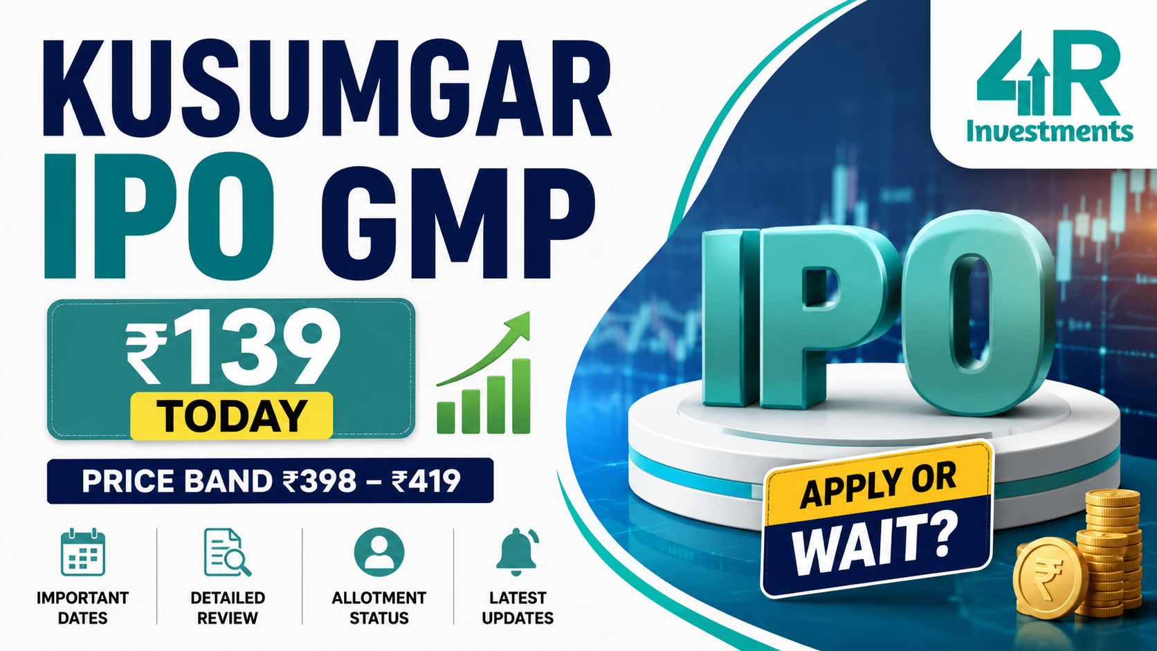 Kusumgar IPO GMP Today: Price Band, Review & Dates