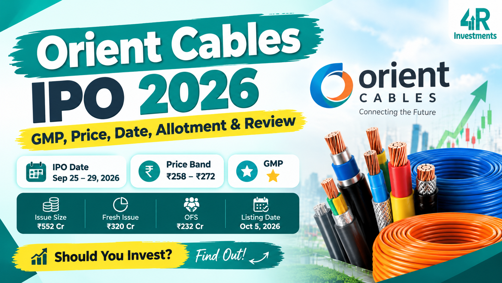Orient Cables IPO 2026 GMP, price, date, allotment and listing details